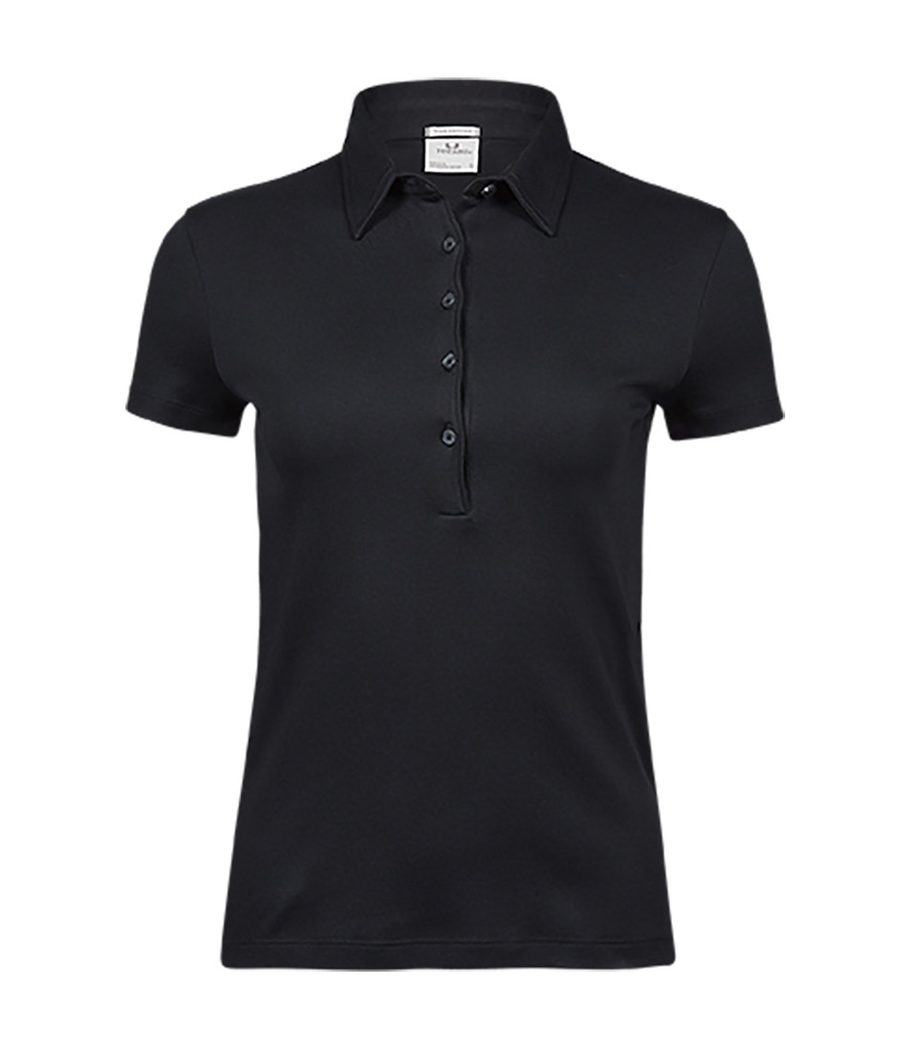 LADIES PIMA COTTON POLO — Farbe BLACK