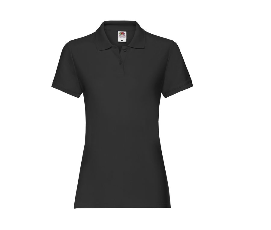 LADIES PREMIUM POLO — Farbe BLACK