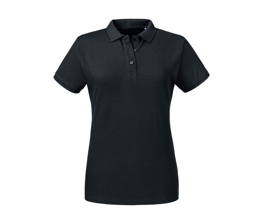 LADIES' PURE ORGANIC POLO — Farbe BLACK
