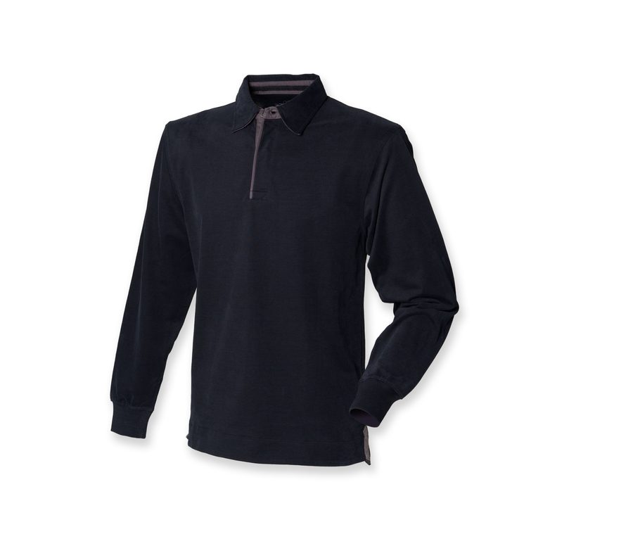 EMERIZED RUGBY SHIRT — Farbe BLACK