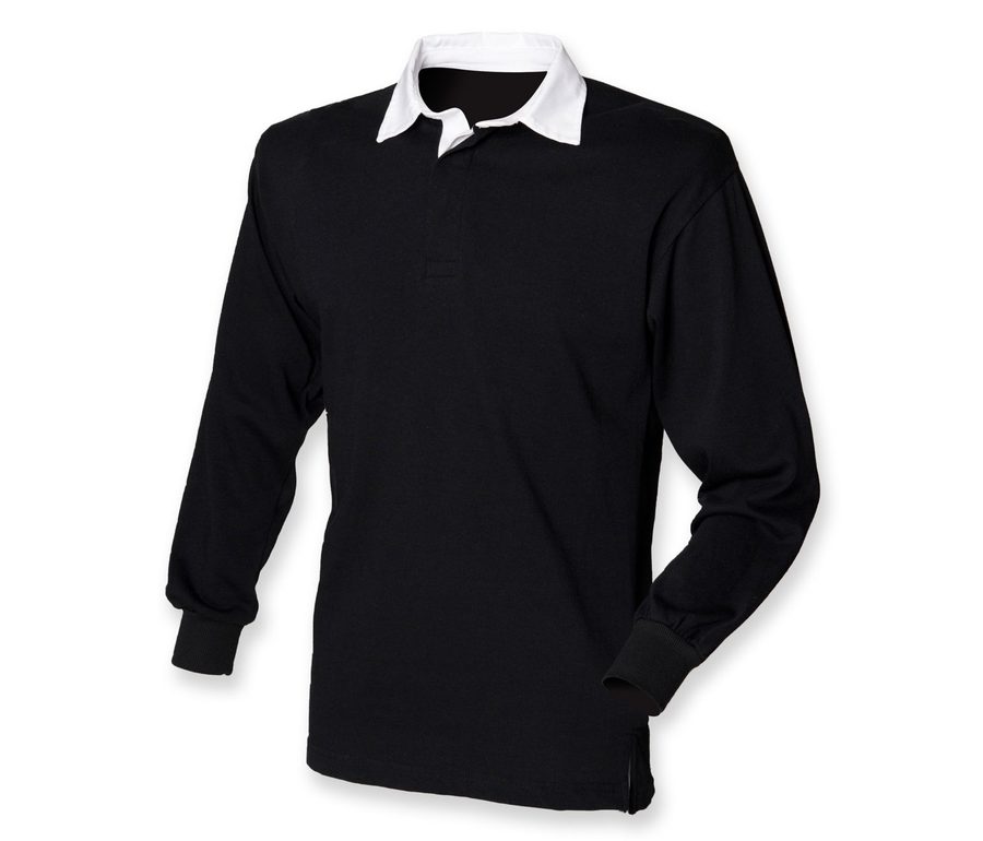 CLASSIC RUGBY SHIRT — Farbe BLACK / WHITE