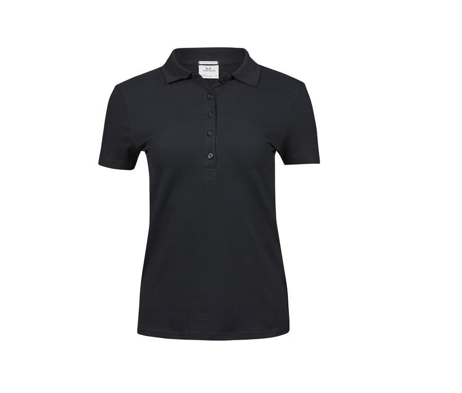 WOMEN'S LUXURY STRETCH POLO — Farbe BLACK