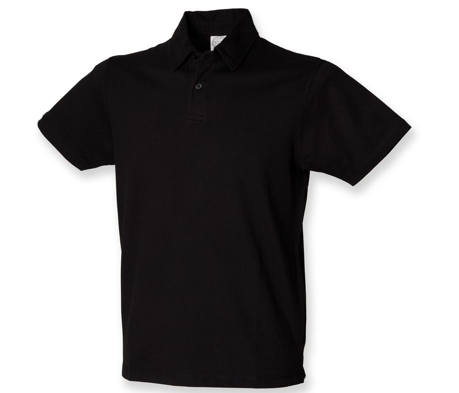 STRETCH POLO MEN — Farbe BLACK