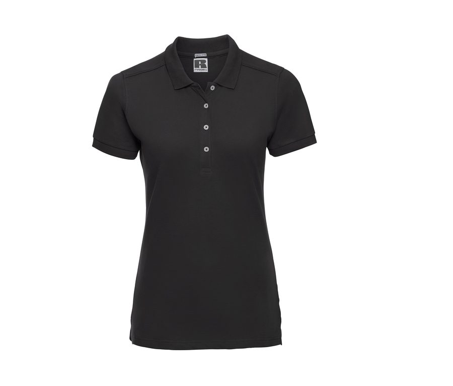 LADIES' STRETCH POLO — Farbe BLACK
