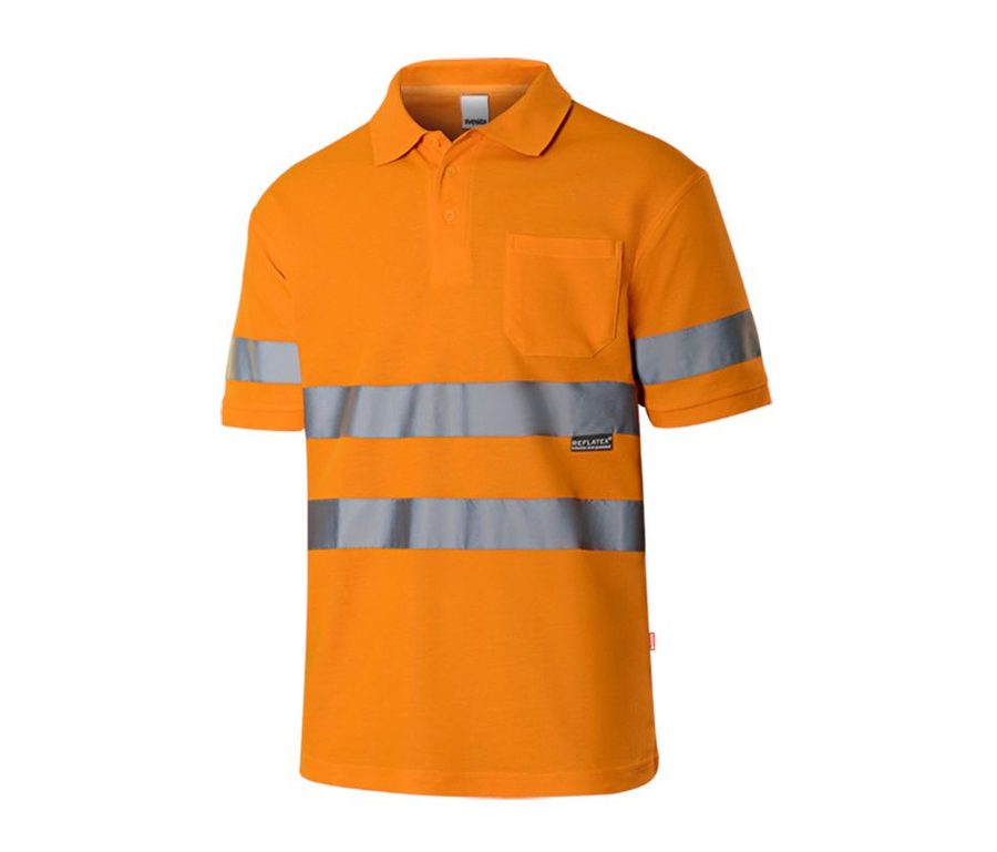 HIGH VISIBILITY SS POLO SHIRT — Farbe FLUO ORANGE