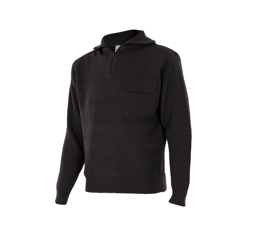 CHUNKY-KNIT TURTLE NECK JUMPER — Farbe BLACK