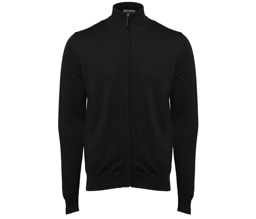 FULL ZIP JUMPER — Farbe BLACK