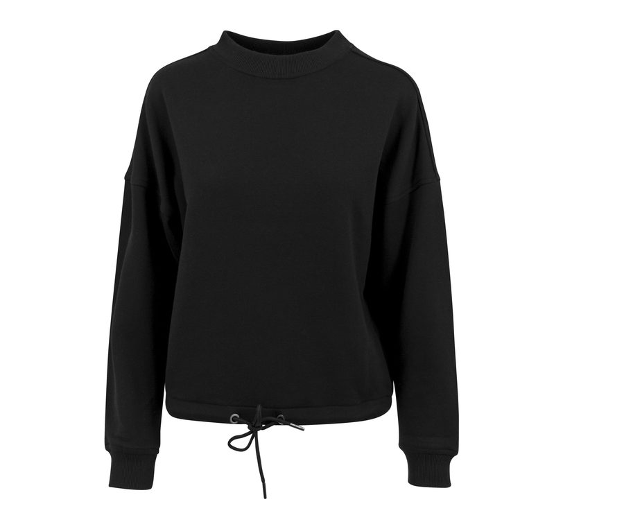 LADIES OVERSIZE CREWNECK — Farbe BLACK
