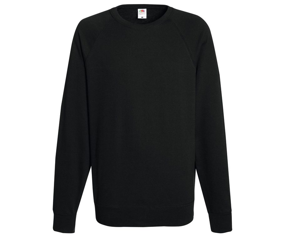 LIGHTWEIGHT RAGLAN SWEAT — Farbe BLACK