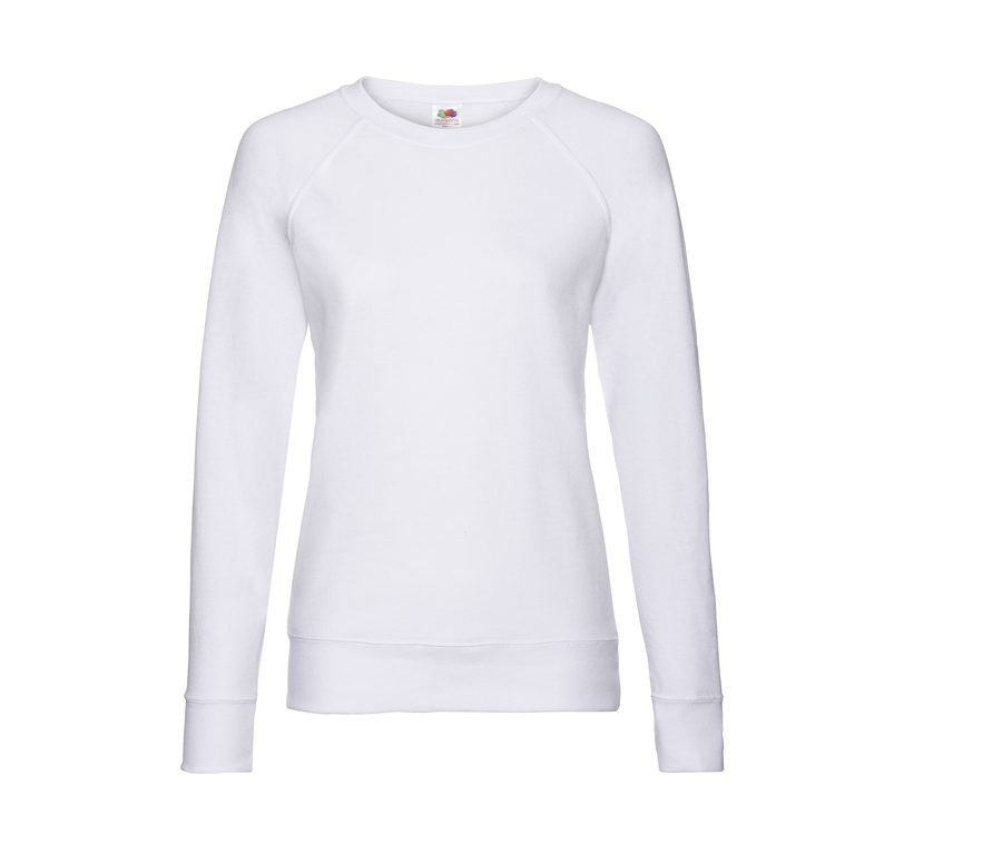 LADIES LIGHTWEIGHT RAGLAN SWEAT — Farbe WHITE