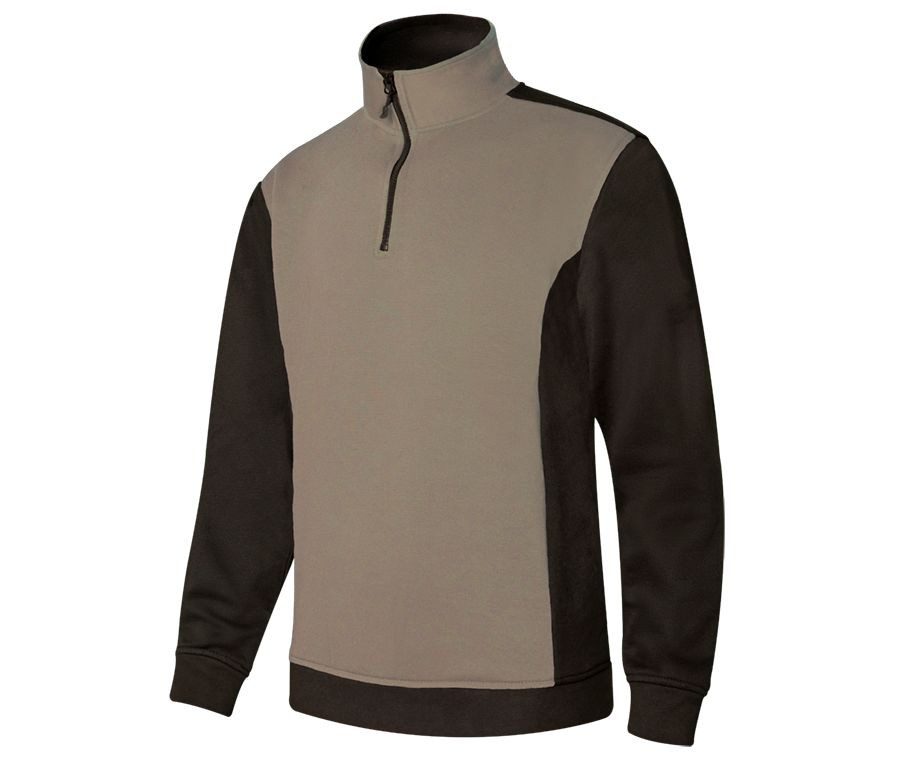 TWO-TONE HALF ZIP SWEATSHIRT — Farbe BEIGE ARENA/BLACK
