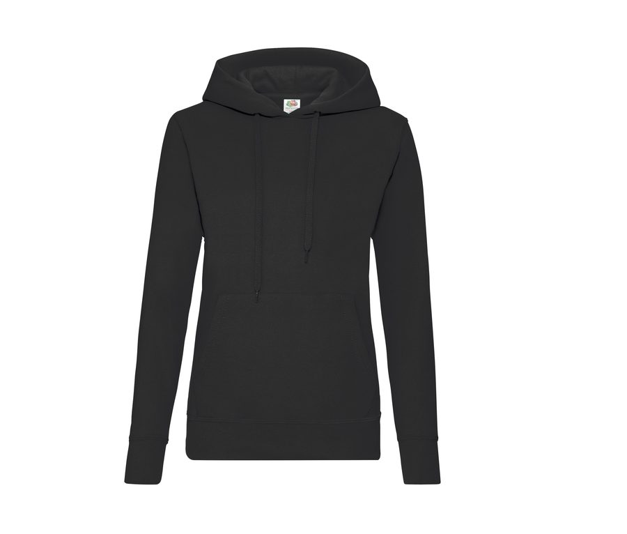 LADIES CLASSIC HOODED SWEAT — Farbe BLACK