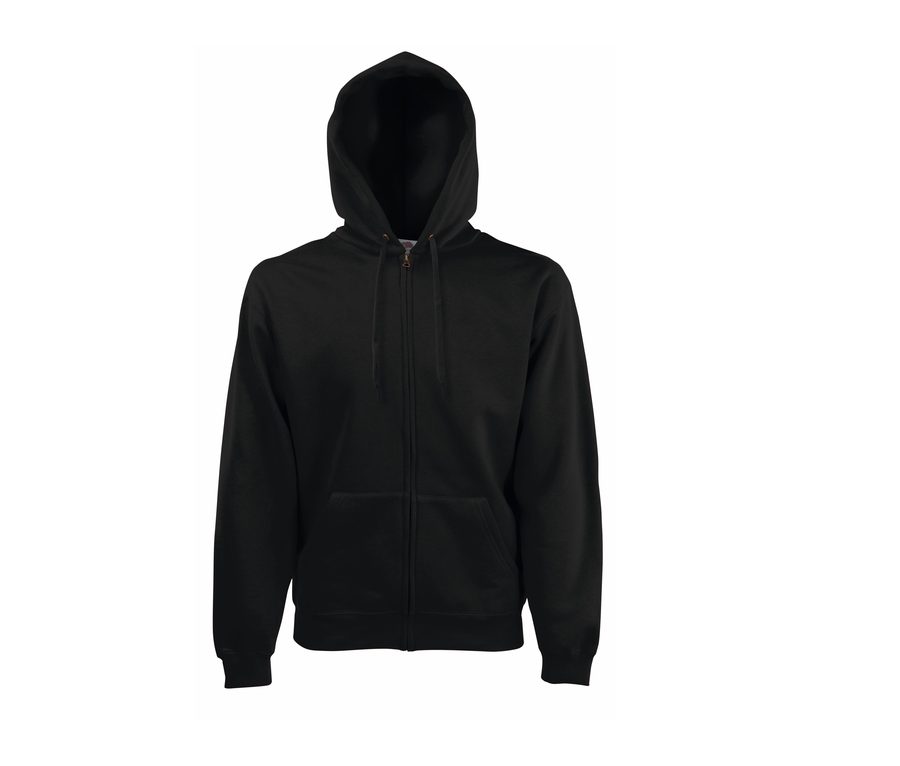 PREMIUM HOODED SWEAT JACKET — Farbe BLACK