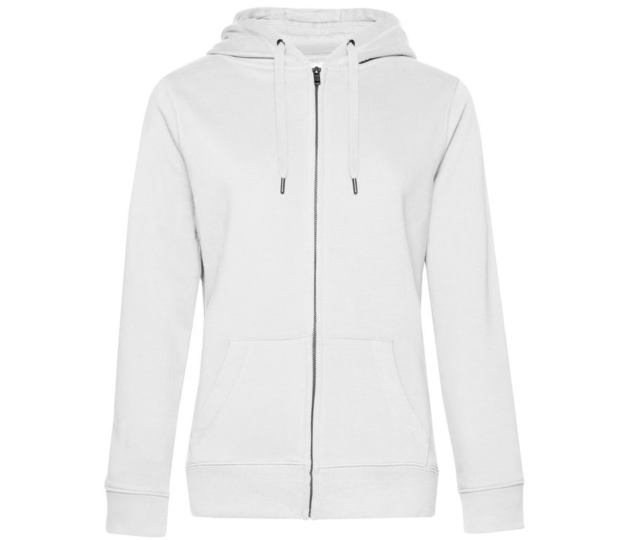 B&C QUEEN ZIPPED HOOD — Farbe WHITE
