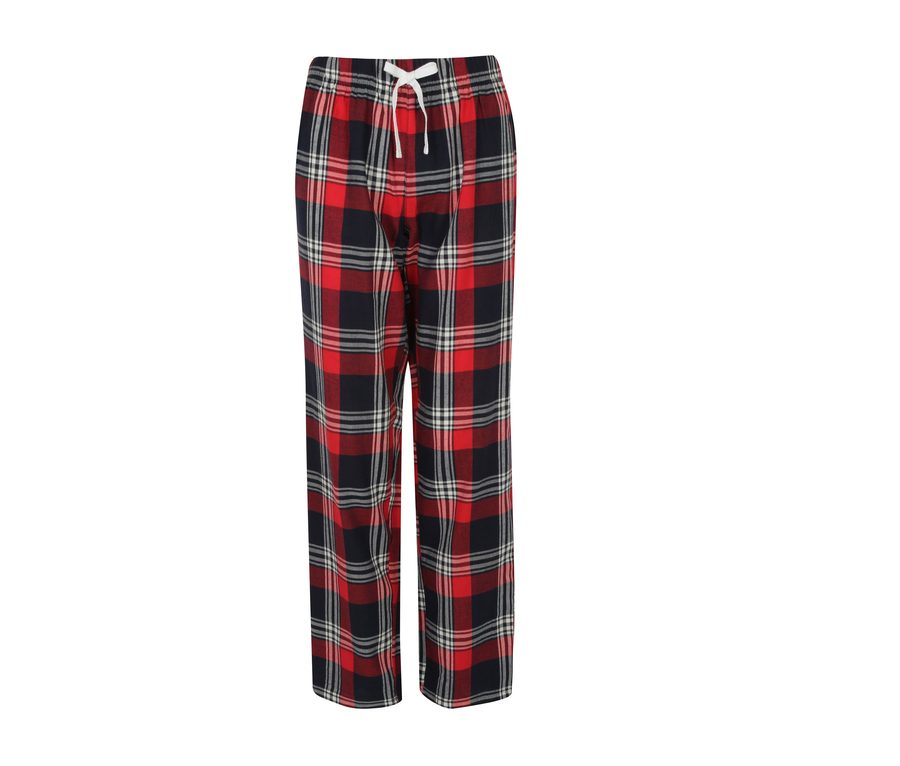 WOMEN'S TARTAN LOUNGE TROUSERS — Farbe RED/NAVY CHECK