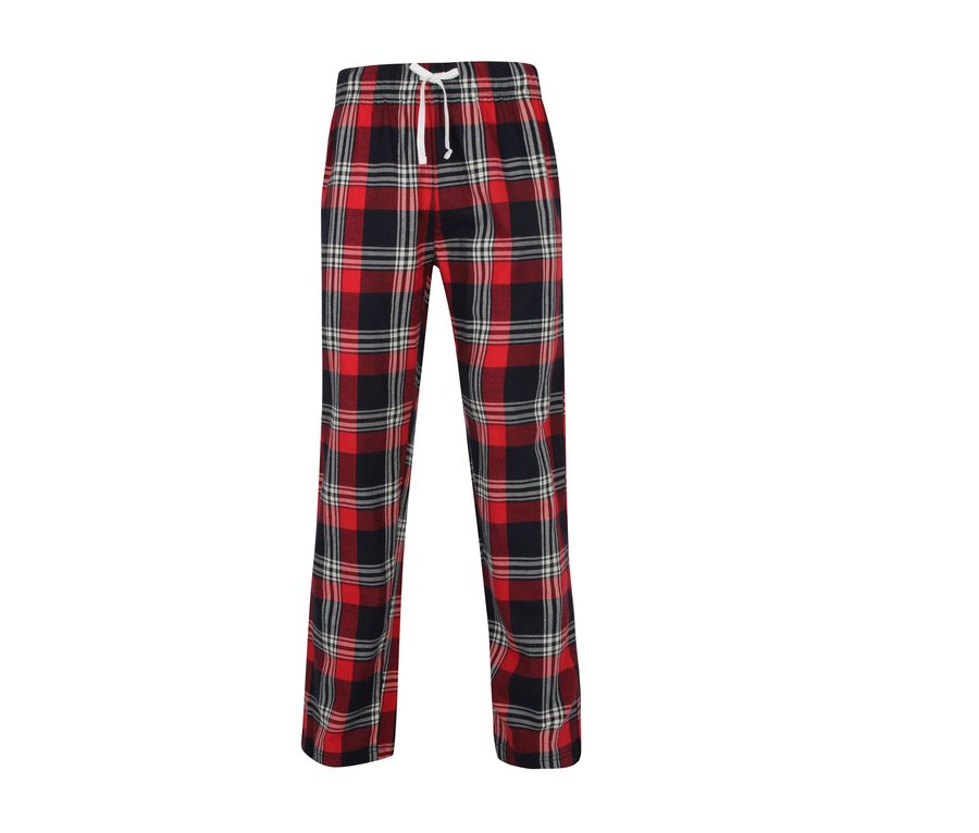 MEN'S TARTAN LOUNGE TROUSERS — Farbe RED/NAVY CHECK
