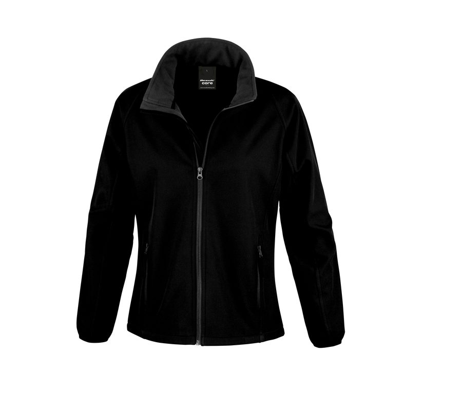 WOMENS PRINTABLE SOFTSHELL JACKET — Farbe BLACK/BLACK