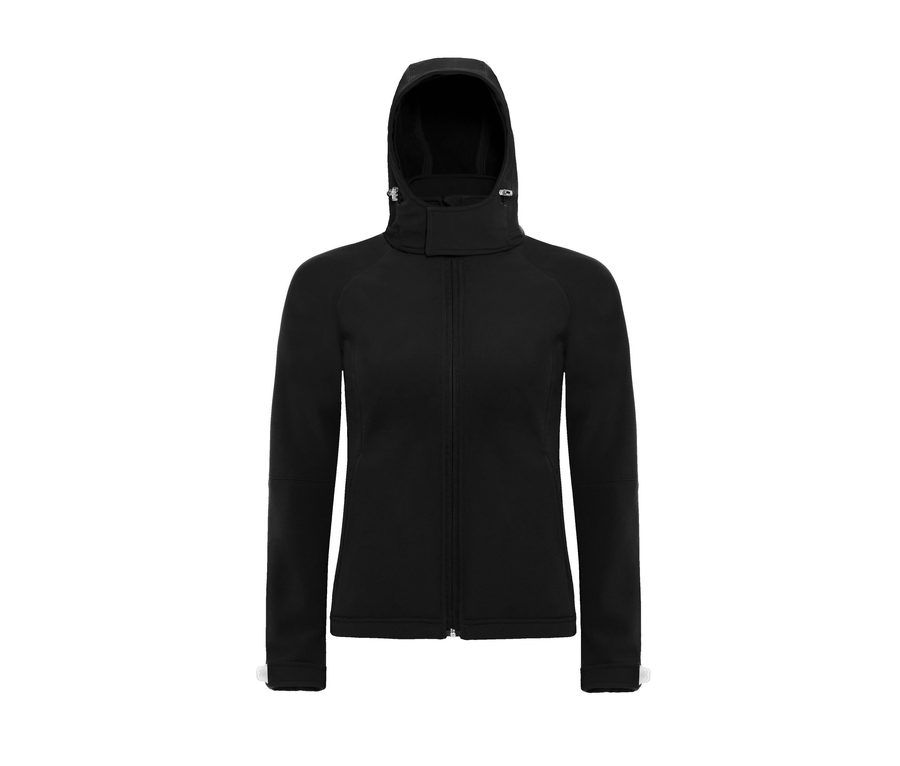 HOODED SOFTSHELL WOMEN — Farbe BLACK