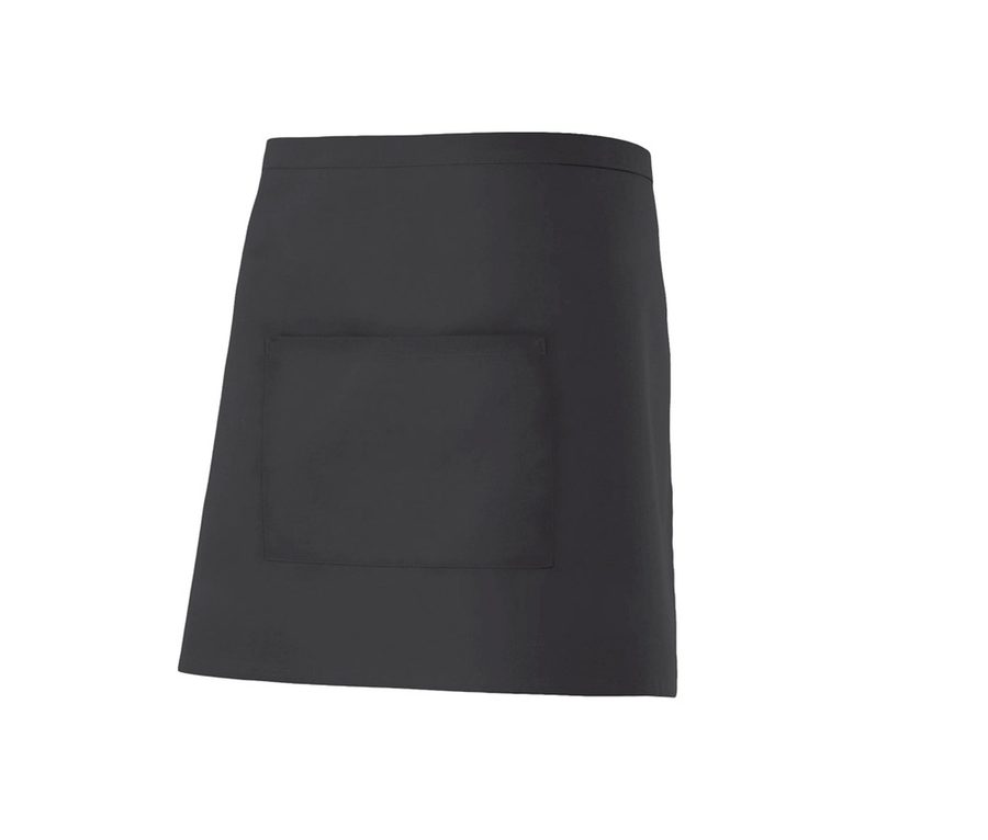 SHORT APRON WITH POCKET — Farbe BLACK