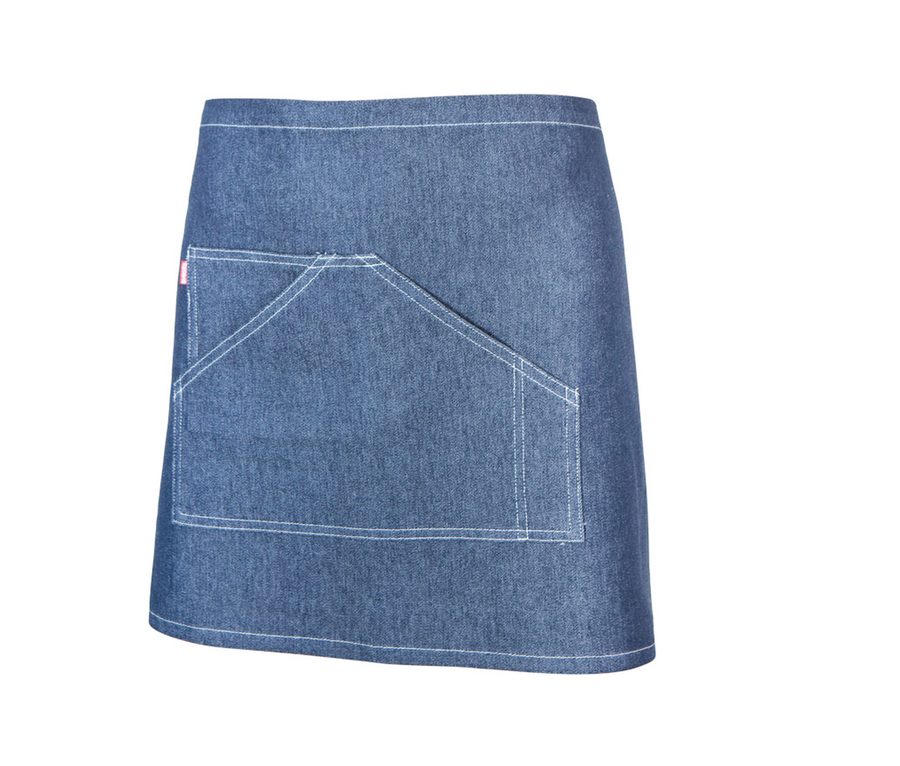 SHORT DENIM APRON — Farbe DENIM