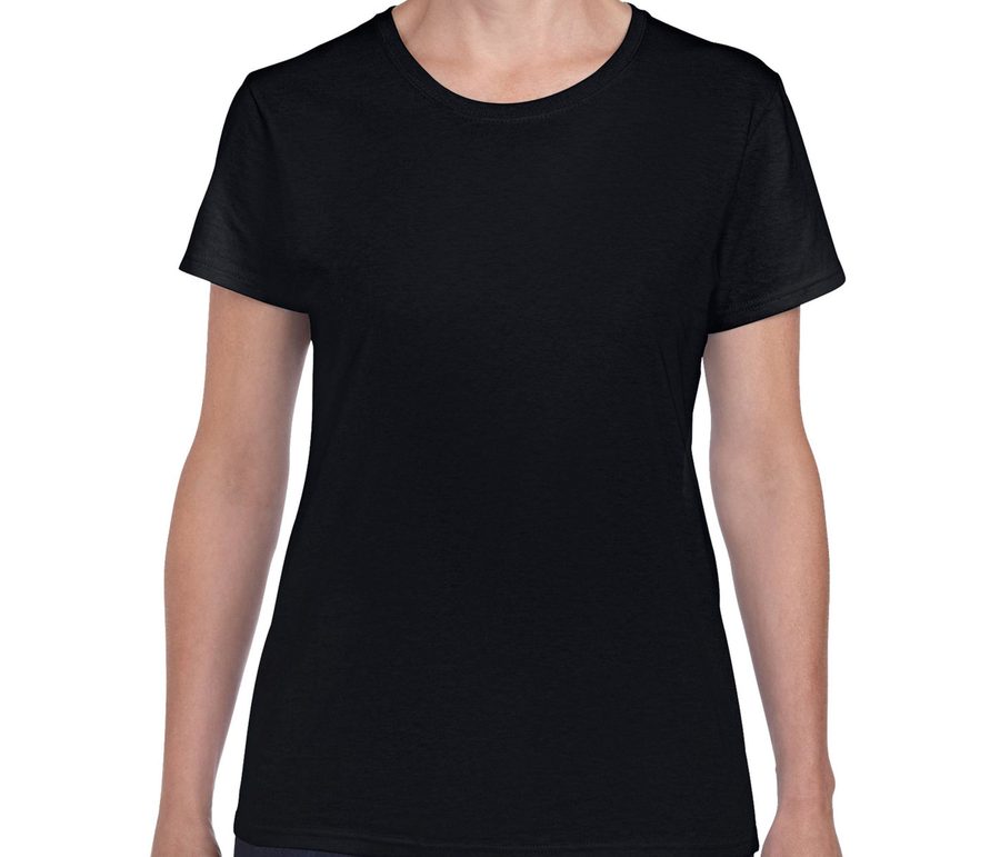 HEAVY COTTON LADIES' T-SHIRT — Farbe BLACK