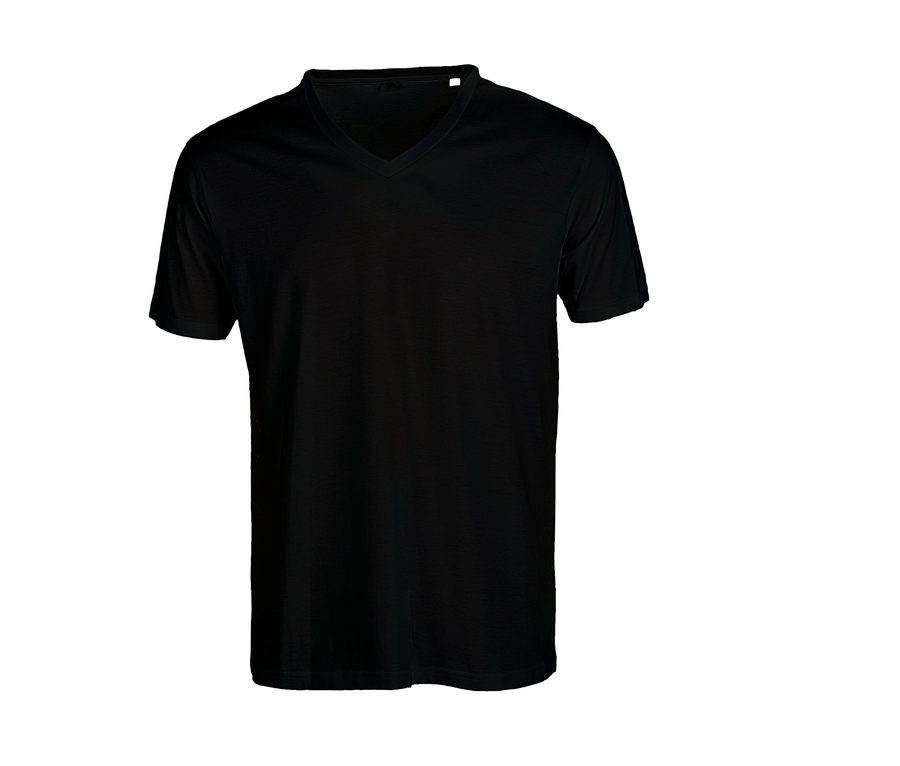 MEN'S V-NECK SUPERB TEE — Farbe BLACK