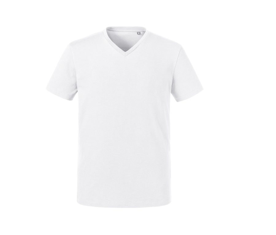 MEN'S PURE ORGANIC V-NECK — Farbe WHITE