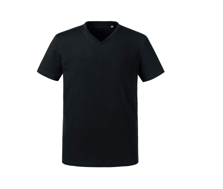 MEN'S PURE ORGANIC V-NECK — Farbe BLACK