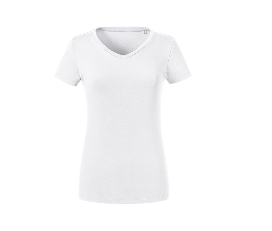 LADIES' PURE ORGANIC V-NECK — Farbe WHITE