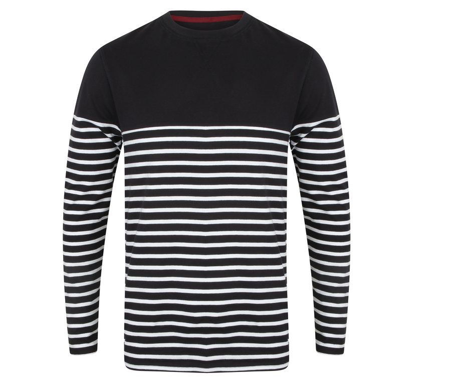 LONG SLEEVED BRETON STRIPED T — Farbe NAVY/WHITE