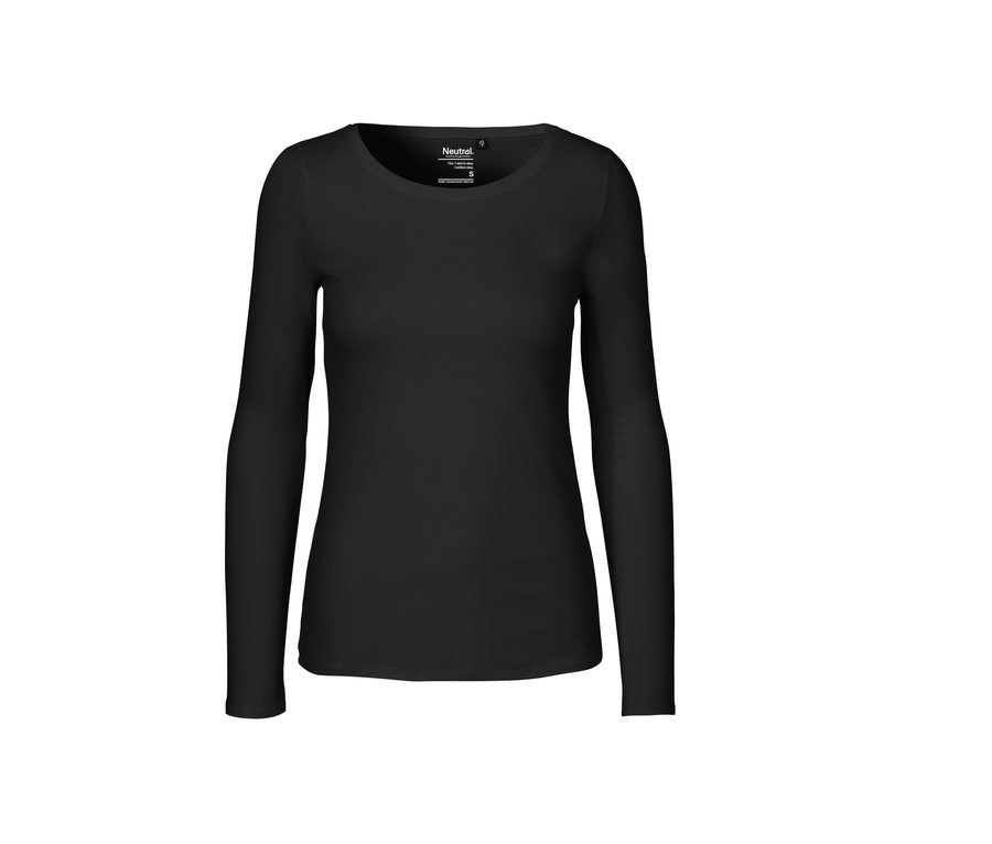 LADIES LONG SLEEVE TEE-SHIRT — Farbe BLACK
