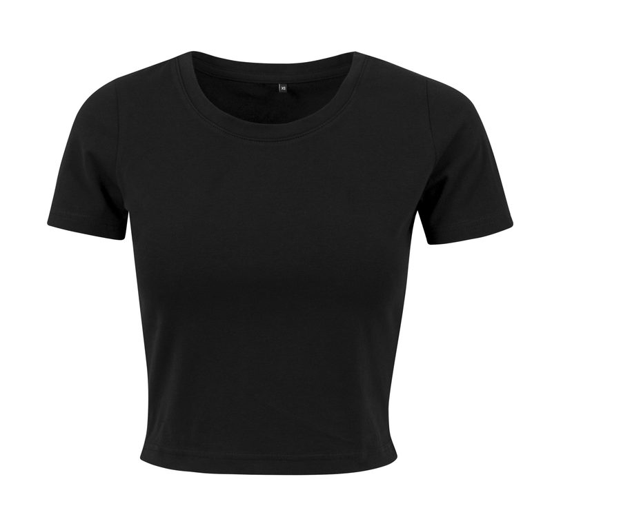 Ladies Cropped Tee — Farbe BLACK
