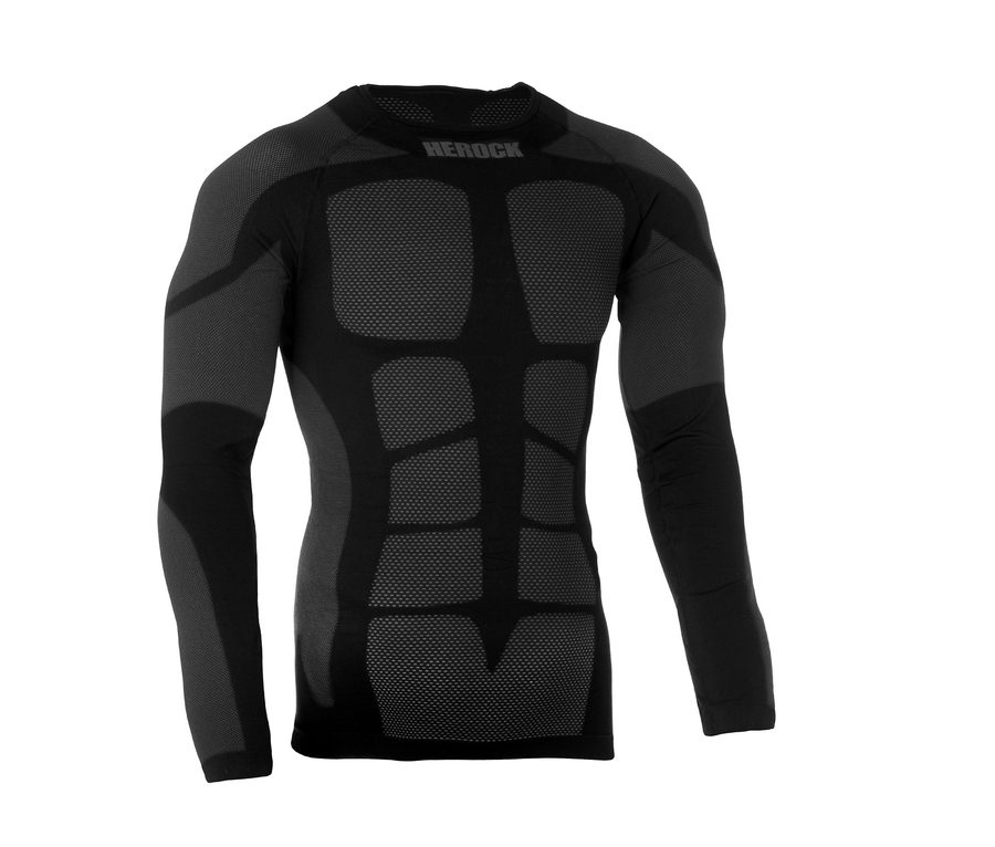 NIKOS THERMAL LS T-SHIRT — Farbe BLACK